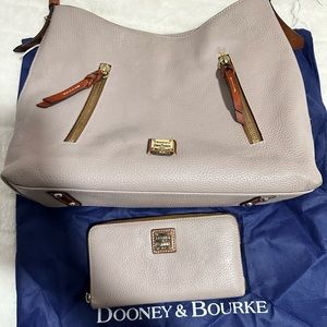 Dooney and Burk purse and matching wallet leather